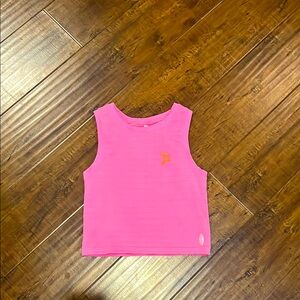 Free People pink tank top.
Orangetheory branded.